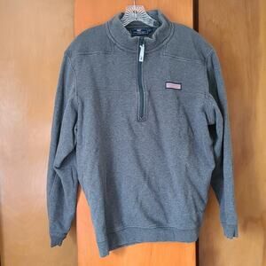 Mens Vineyard Vines Pullover 1/4 Zip Shep Shirt Gray Large Casual Beach